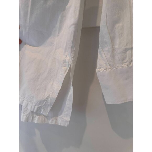 NWT Free Assembly White Cotton Button Down Tunic Shirt Womens Size Medium - Picture 4 of 9